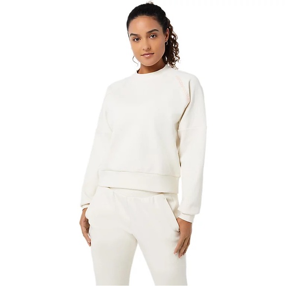 ASICS WOMEN'S TECH KNIT CREW TOP and PANT SET Size XS in Birch - Picture 9 of 16